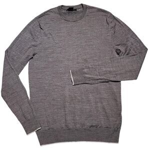 Lachlan British Inspired Merino Wool Sweater Crew Neck Pullover Lt Mocha Large